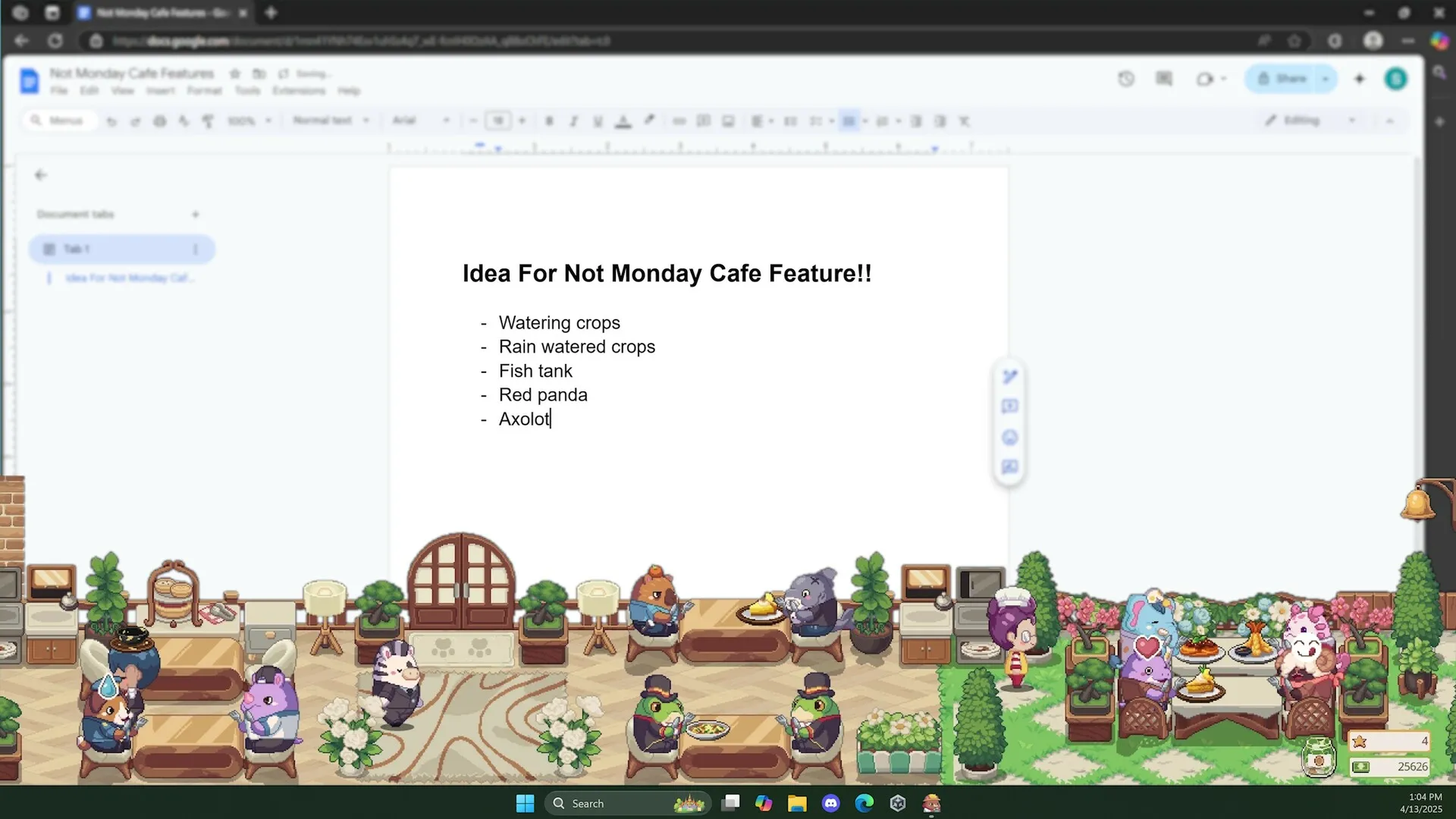 遗忘週一咖啡馆/Not Monday Cafe 版本更新
